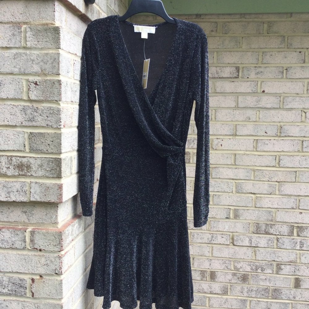 Michael Kors Glistering Flare Skirt Midi Dress